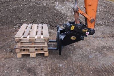 pallet forks for mini excavator blade|8 tonne forks for excavator.